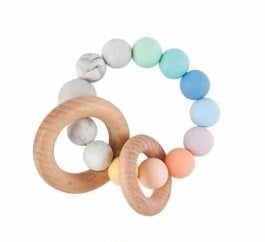 Silicone + Wood Teether (More Color Options)