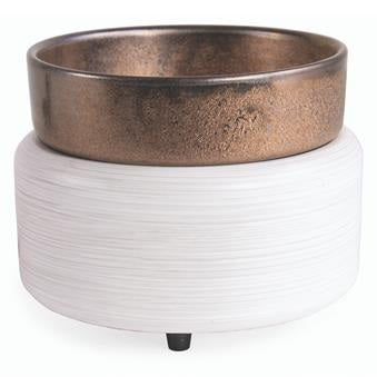 White Washed Bronze 2-in-1 Classic Fragrance Warmer