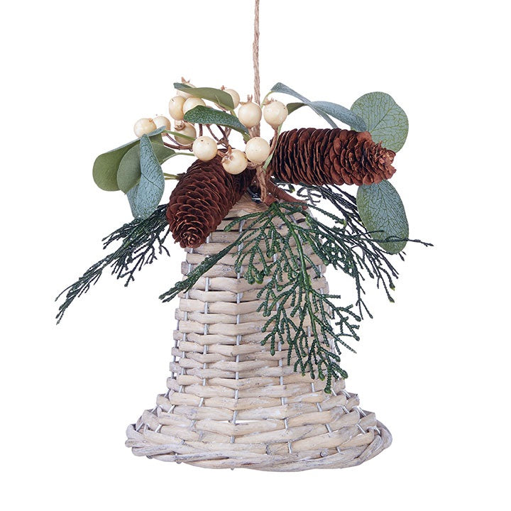 Wicker Bell Ornament (More Size Options)