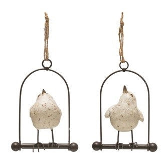 Bird on Perch Ornament (More Style Options)