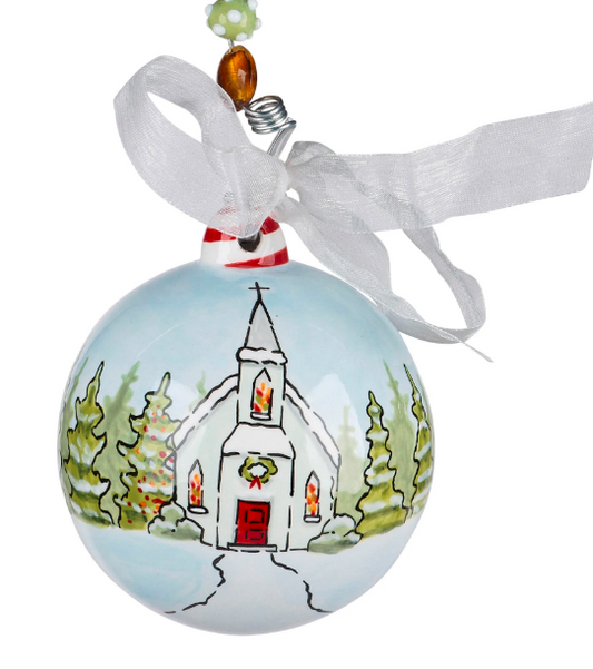 Christmas Church Glory Haus Ornament