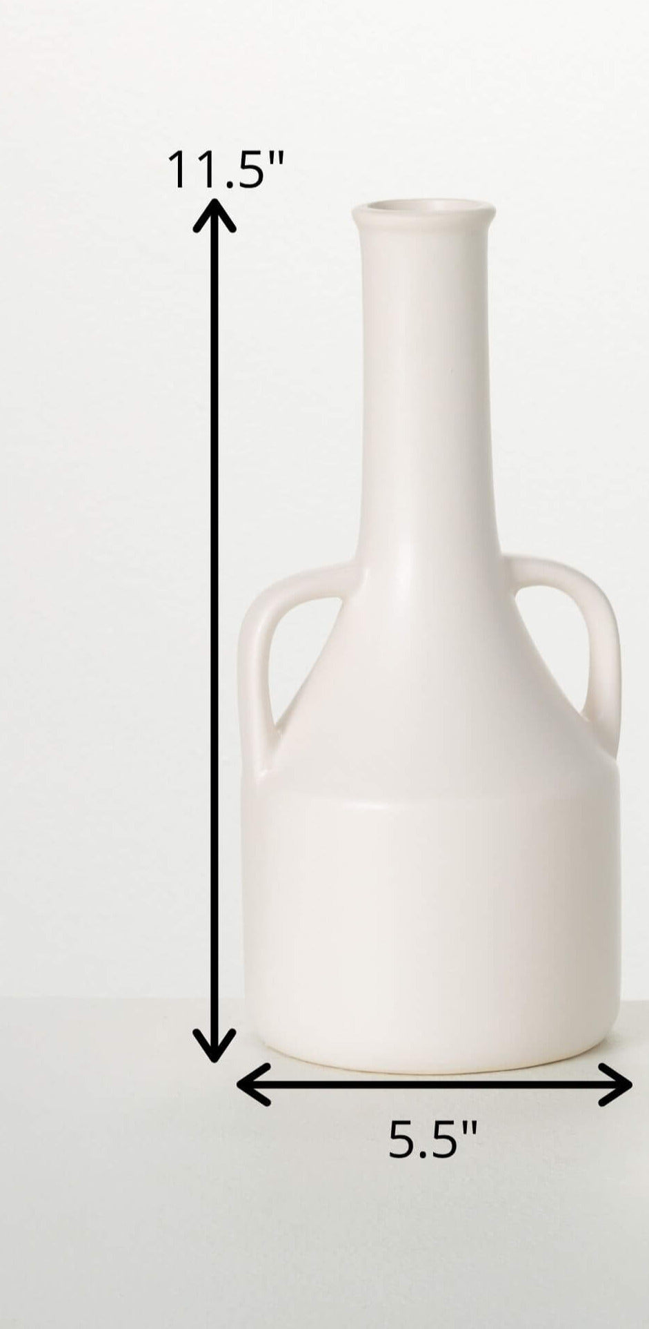 Modern White Handled Jug Vase (Two Style Options)