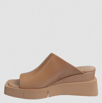 Naked Feet Infinity Wedge (Tan Leather)