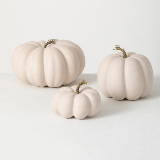 White Faux Pumpkins