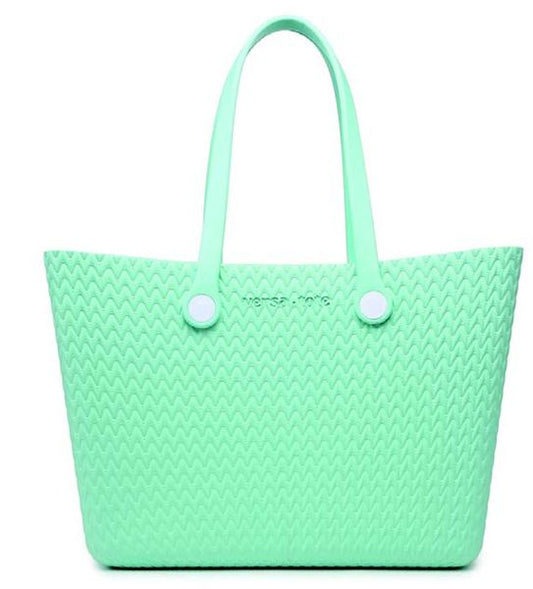 Carrie All Textured Versa Tote W/Straps In Mint