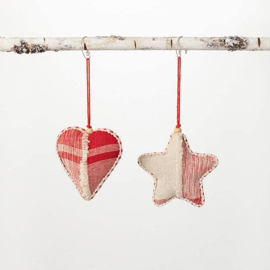 Nostalgic Heart and Star Ornaments