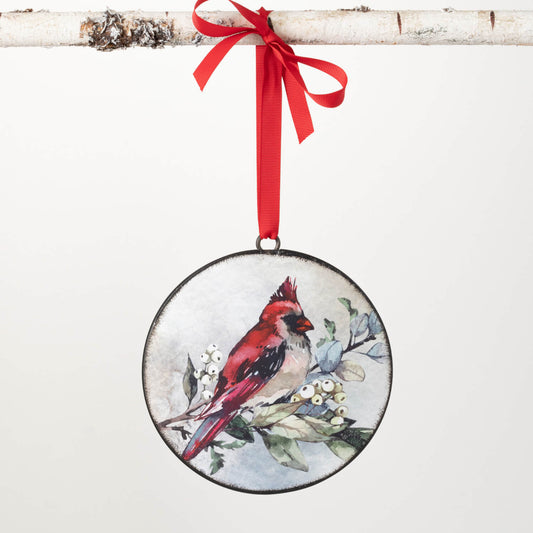 Cardinal Disc Ornament