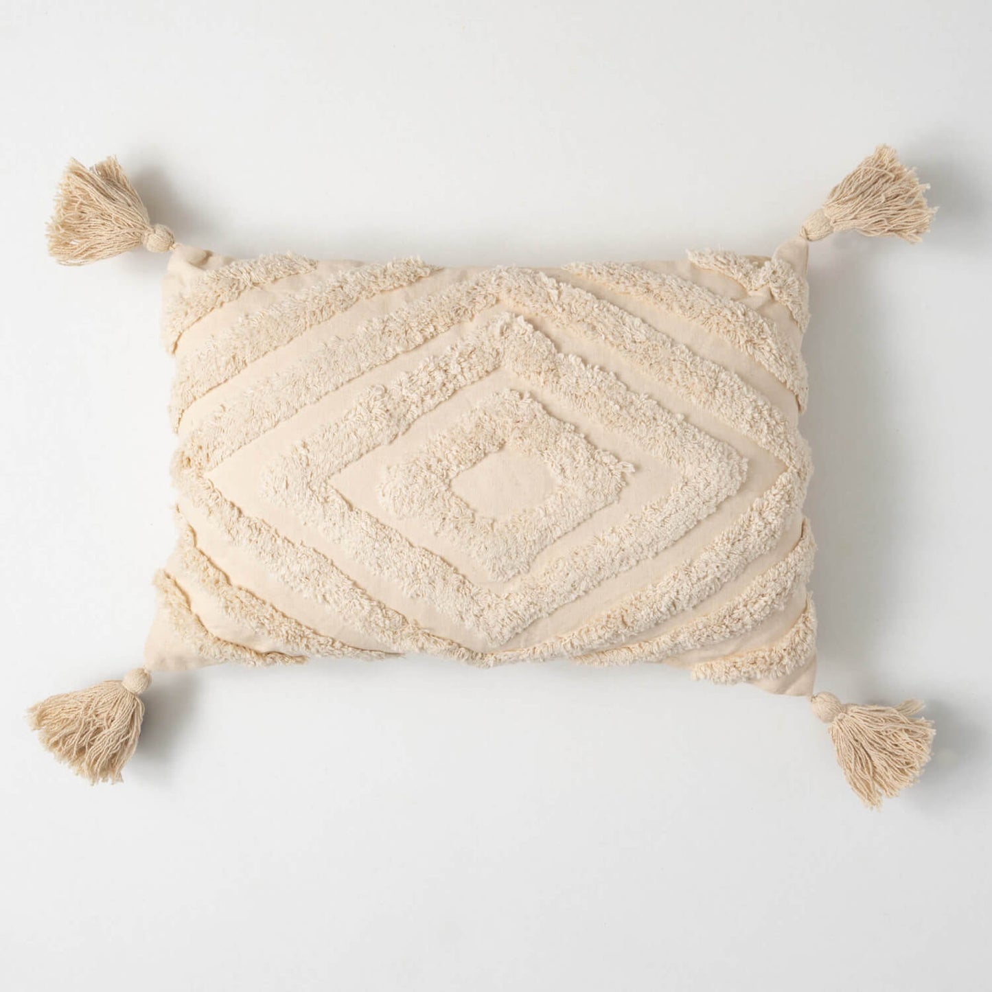 Tufted Pillow with Tassels
