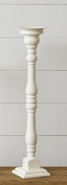 Antiqued Pillar Candle Holder