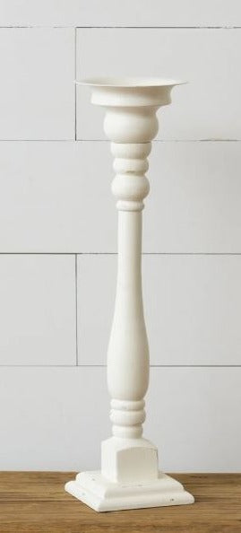 Antiqued Pillar Candle Holder