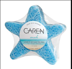 Caren Seaside Blue Starfish Soap Sponge