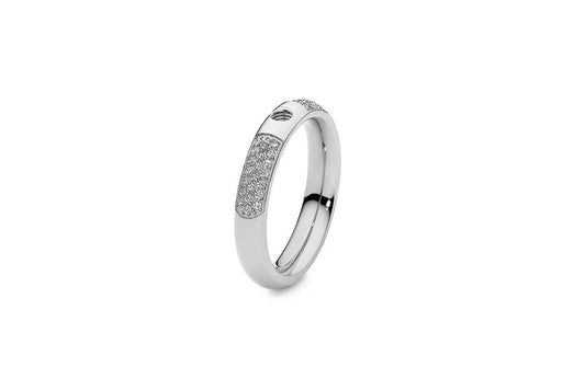 Qudo Deluxe Small Silver Ring