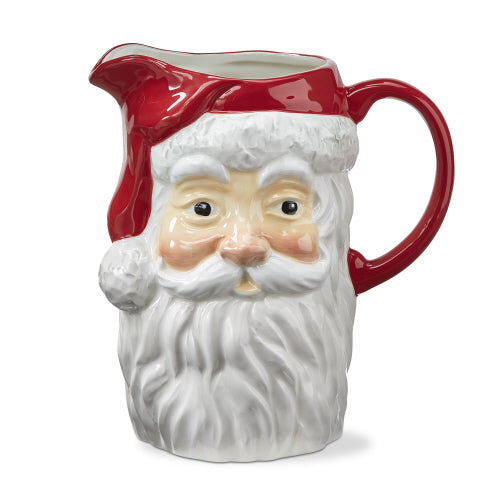 Hand Painted Vintage Santa Pitcher