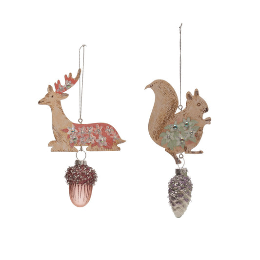 Handpainted Woodland Animal Ornament (More Style Options)